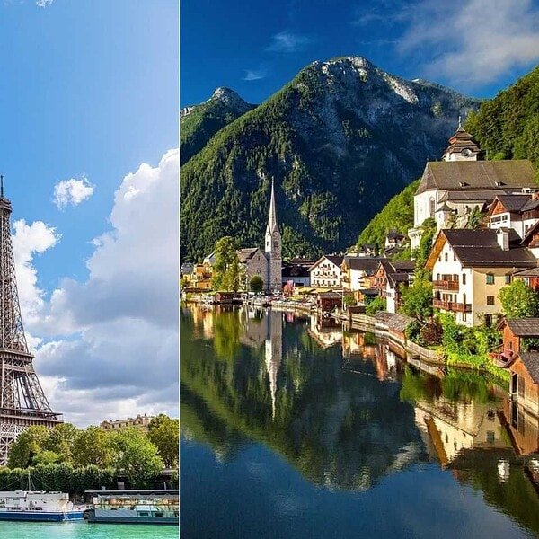 Collage of The Most Romantic Cities in Europe