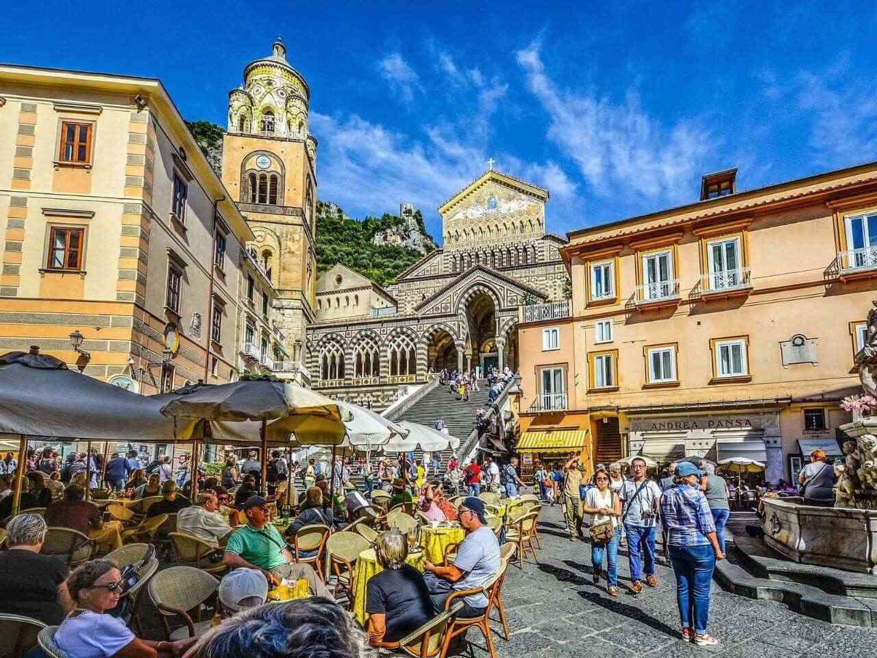 Amalfi Cathedral in Piazza Duomo, the historic center of Amalfi town