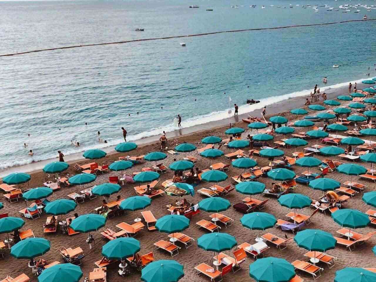 Stunning view of Maiori's beachfront promenade